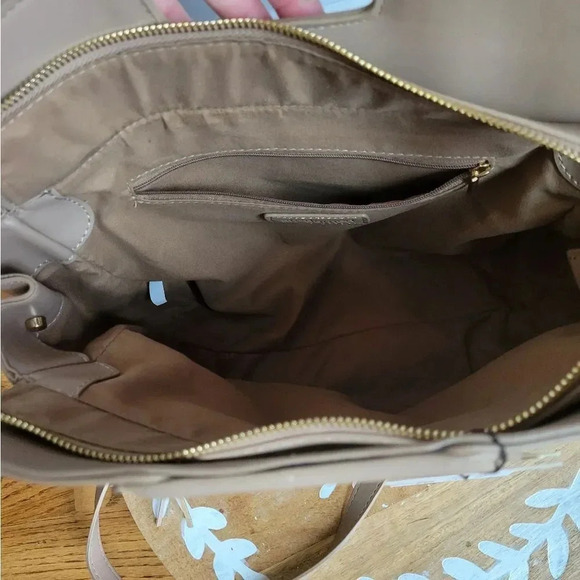 AHDORNED, New, Dakota Taupe Vegan Leather Fringe Crossbody Purse Tote Bag - Picture 11 of 15